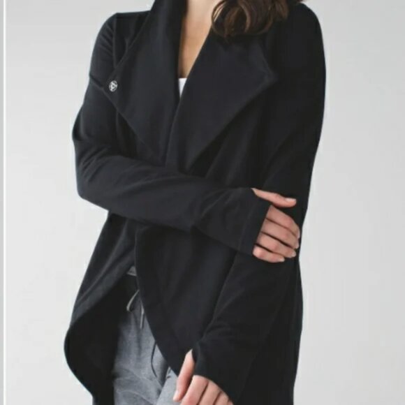 Lululemon Womens That’s A Wrap Cardigan Sweater Stretch French Terry Size 8 - Picture 6 of 11